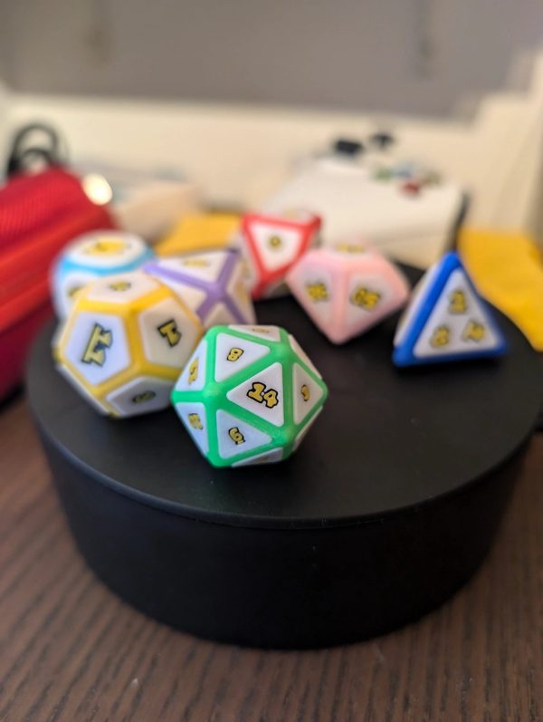 Handcrafted Mario Party Inspired Dice Set - D4, D6, D8, D10, D%, D12, D20 - Perfect for Board Games & RPGs - Image 6
