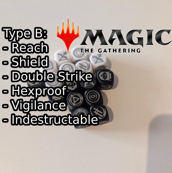 1x Evergreen Magic the Gathering Dice Counter- Lifelink, Deathtouch, Trample, Menace, First Strike, Flying, Double Strike, and more! 16x16mm - Image 3