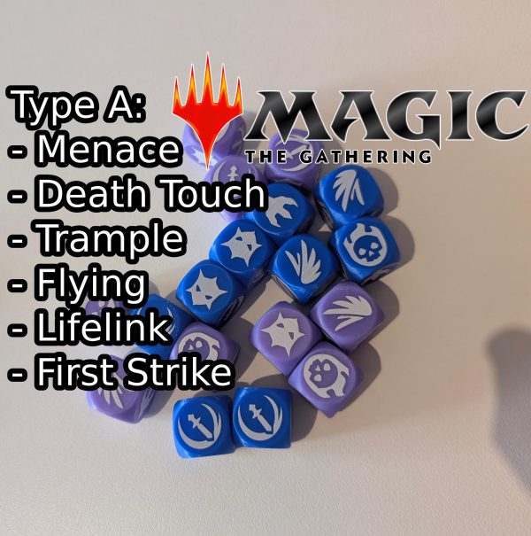 1x Evergreen Magic the Gathering Dice Counter- Lifelink, Deathtouch, Trample, Menace, First Strike, Flying, Double Strike, and more! 16x16mm - Image 2
