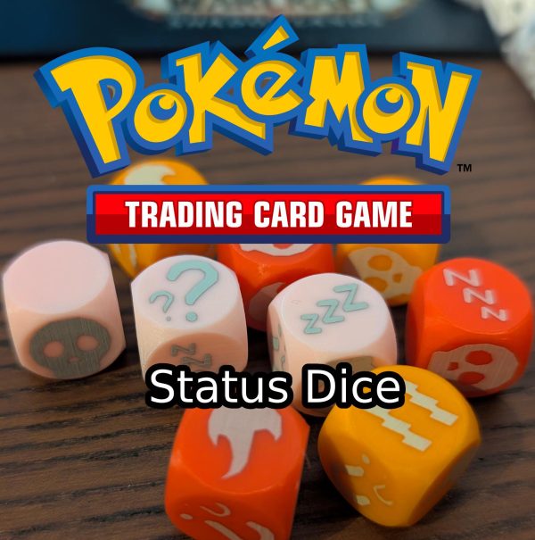1x Custom Printed Pokemon Trading Card Game - Status Symbol Dice