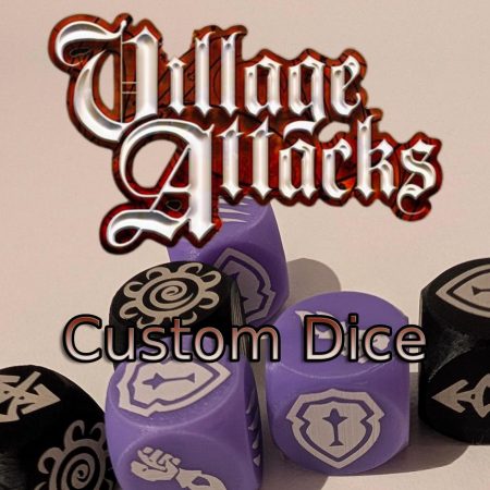 1x Custom Board Game Dice - Village Attacks