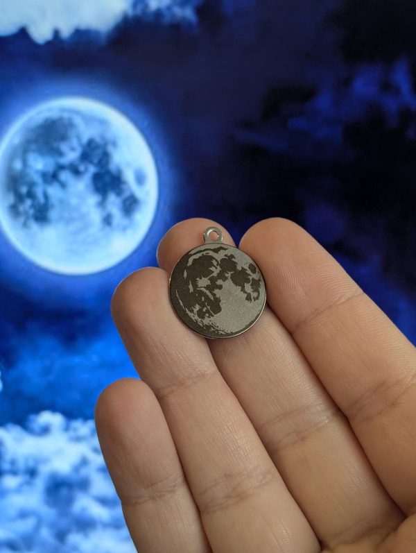 Mini Moon Metal Keychain - Lunar Charm for Astronomers & Space Lovers - Image 3