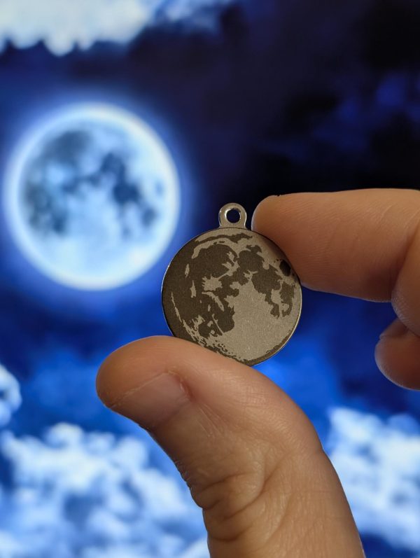 Mini Moon Metal Keychain - Lunar Charm for Astronomers & Space Lovers - Image 5