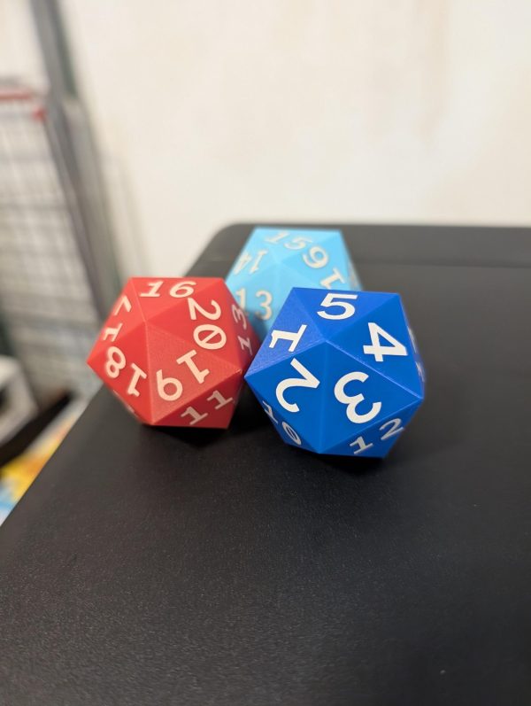 1x Custom Oversized D20 Dice (37mm/1.5in) - Spindown or Regular - Choose Your Colors! - Perfect Visibility for TTRPG & MTG - Image 6