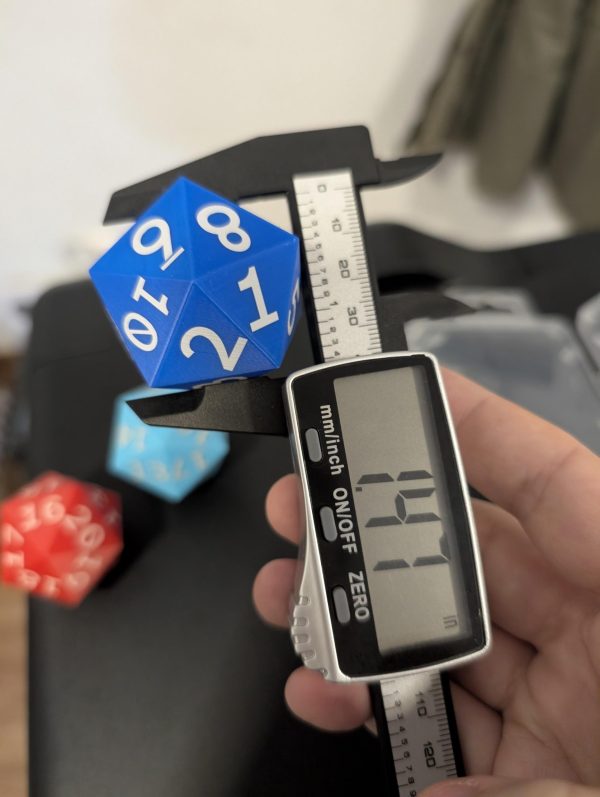 1x Custom Oversized D20 Dice (37mm/1.5in) - Spindown or Regular - Choose Your Colors! - Perfect Visibility for TTRPG & MTG - Image 4