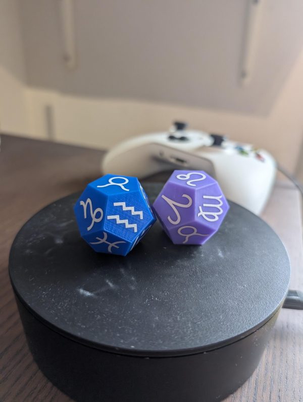 Zodiac D12 Dice Set – Astrology Themed Dice for TTRPGs, Divination, and Decor - Image 4